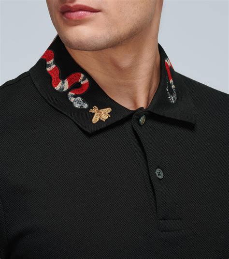 gucci snake floral shirt|gucci polo shirt snake.